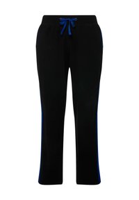 Ulla Popken SIDE STRIPE ELASTIC WAIST JOGGERS - Jogginghose - black