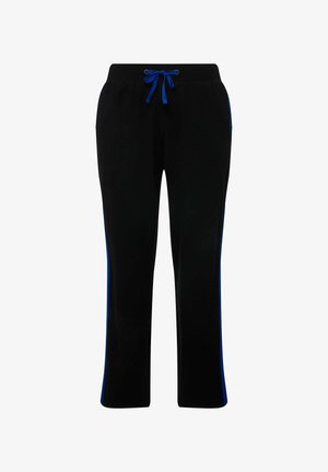 Ulla Popken SIDE STRIPE ELASTIC WAIST JOGGERS - Jogginghose - black