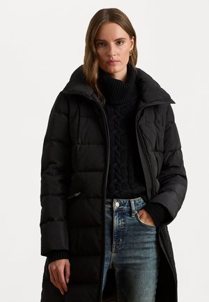 CREST PATCH HOODED QUILTED DOWN COAT - Dunkappa / -rock - black
