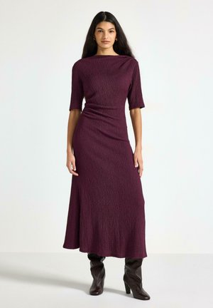 WITH RUCHING  - Vestito di maglina - dark dusty lilac