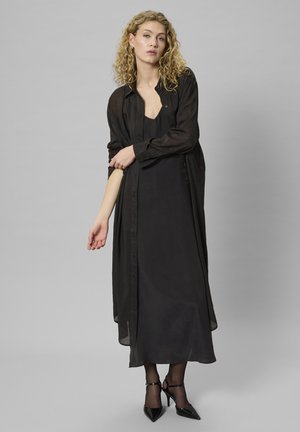 LILO LONG - Skjortekjole - black