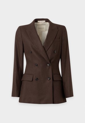 GANT, HOURGLASS FLANNEL BLAZER - Blazer - deep brown