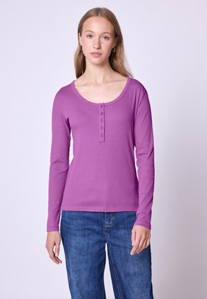 MIT KNOPFDETAIL - Camiseta de manga larga - pink