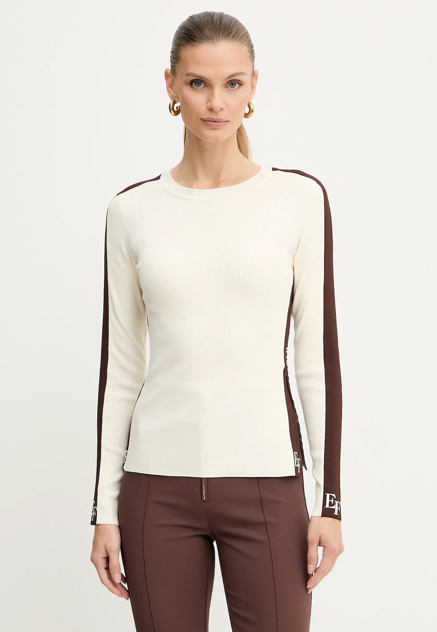 T-shirt a maniche lunghe in jersey a righe - Magliette Donna - Novita 2026
