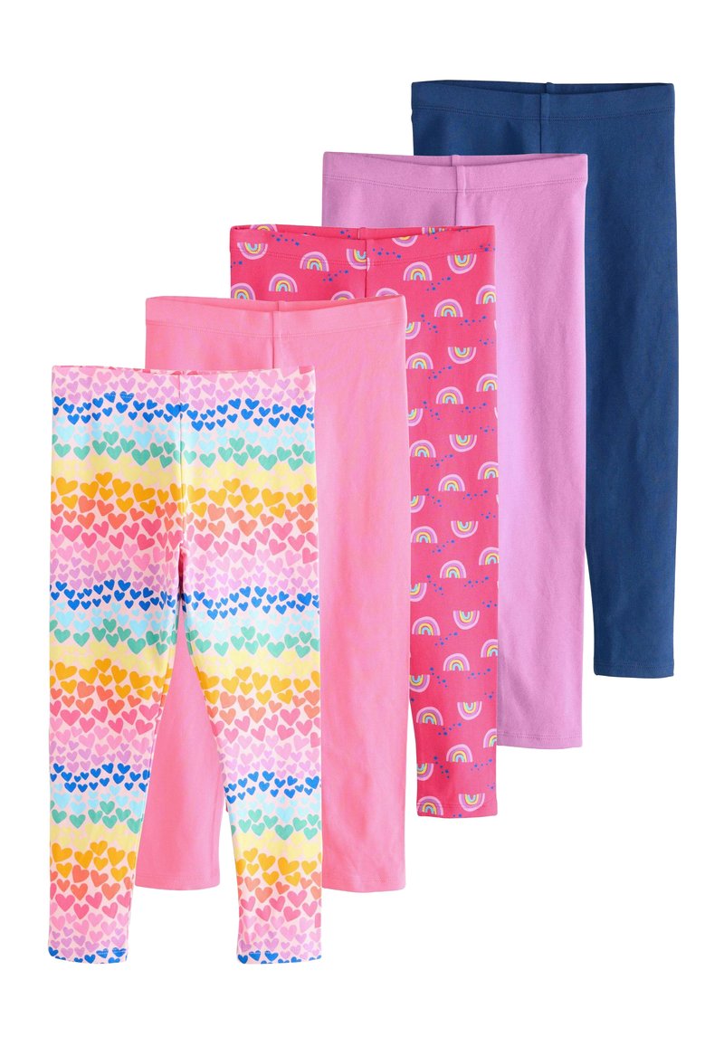 Next REGULAR FIT - 5 PACK - Legíny - kalhoty  - rainbow heart pink