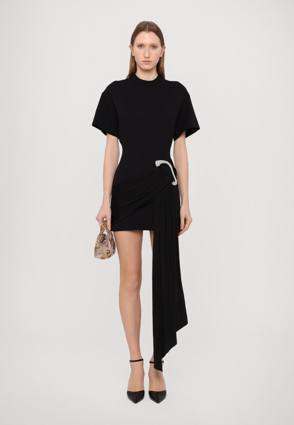 CRYSTAL BUCKLE DRAPE FABRIC DETAIL DRESS - Cocktail dress / Party dress3