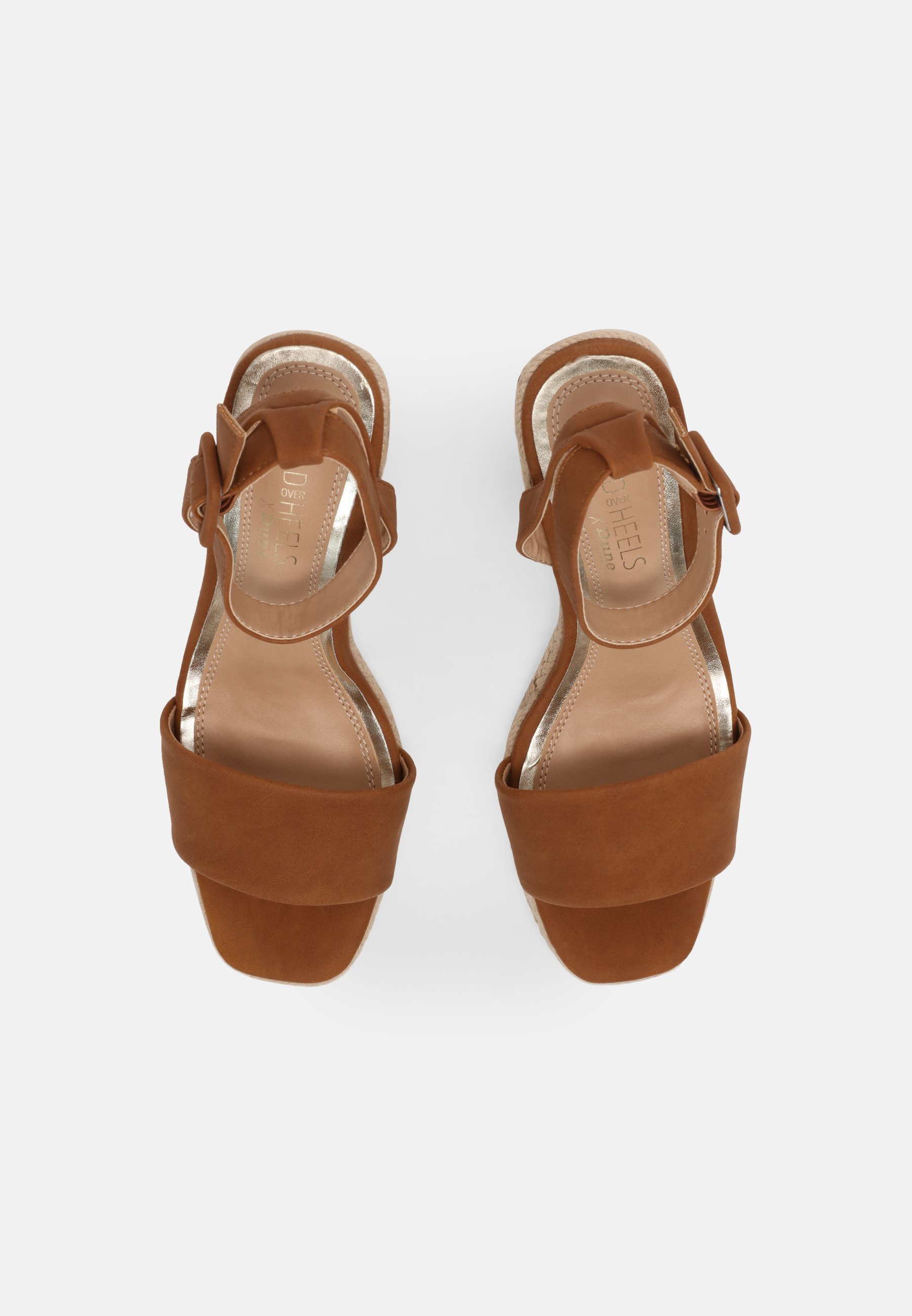 Dune KAIRI - Wedge sandals - tan 