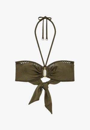 Reiss, REGULAR FIT - JANINA SHIMMER BANDEAU BIKINI TOP - Vrchný diel bikín - khaki green