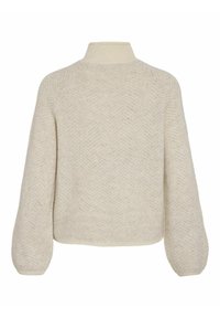 VILA NECK - Strickpullover - eggnog