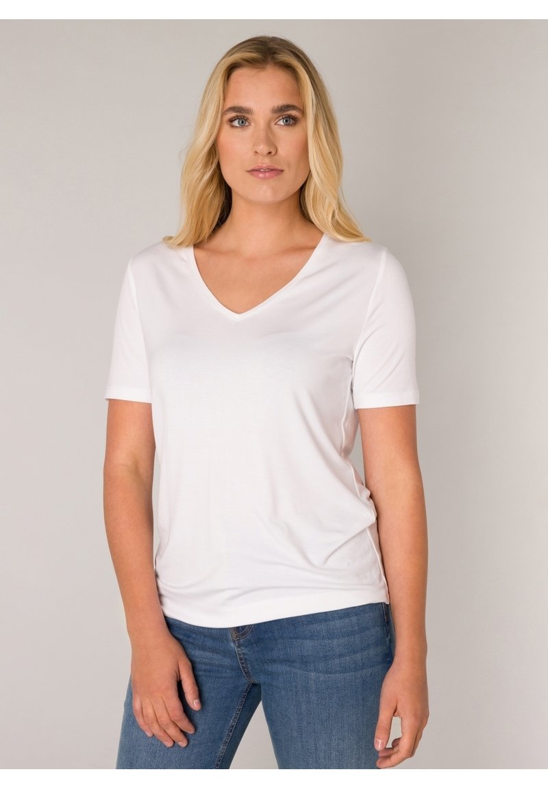 BASE LEVEL YANIC - T-shirt basic - white