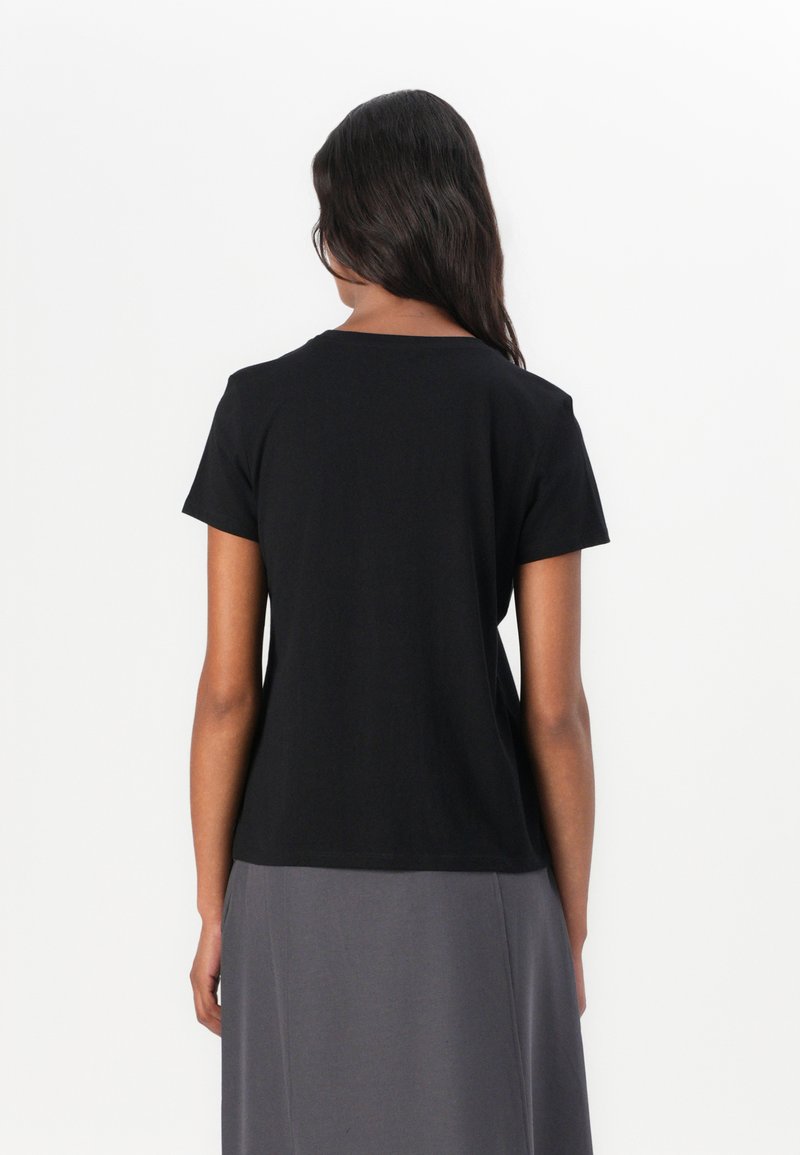 TOM TAILOR DENIM BASIC PRINT - T-shirt con stampa - deep black/nero