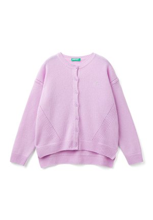 United Colors of Benetton DETAILING AND SWAROVSKY LOGO - Cardigan - violet