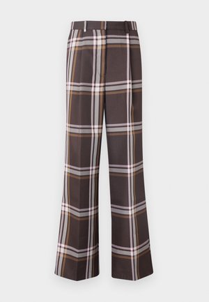 Stine Goya FRONT PLEAT LONG STRAIGHT PANTS CASUAL TAILORING - Püksid - dark brown