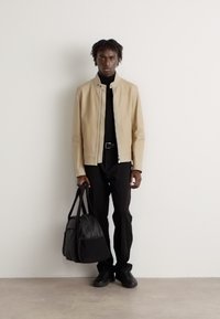 BOSS MANSELL - Δερμάτινο μπουφάν - light beige