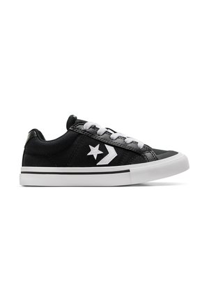 Sneakers laag - black white black