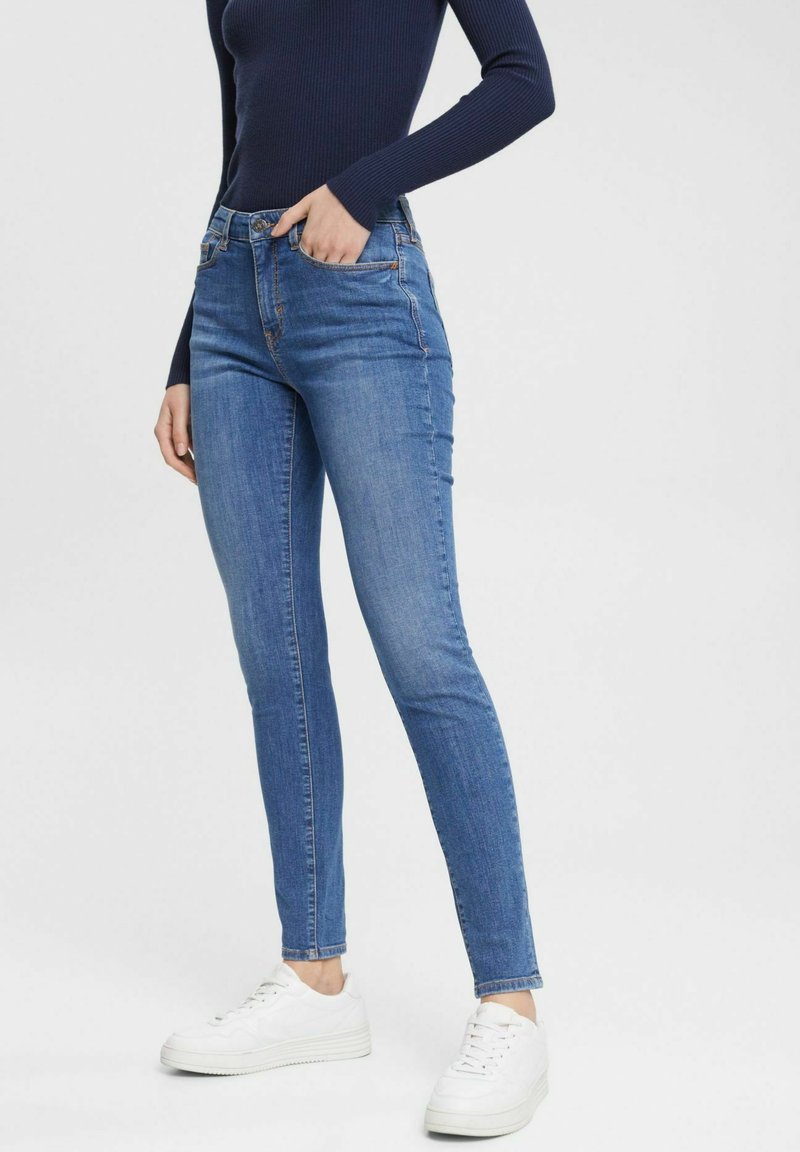 Esprit SKINNY Jeans Skinny Fit blue medium wash/blu denim Zalando.it