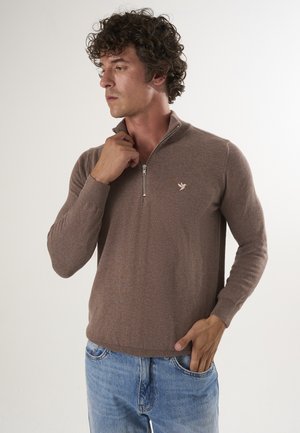 HALF-ZIP - Pullover - brown