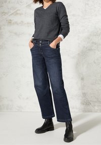 Cecil Vaqueros a campana - dark-blue denim