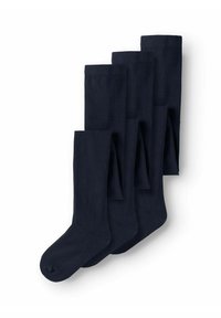 Calze navy al ginocchio in confezione da quattro. Realizzate in un materiale liscio ed elastico con una texture morbida e tallone rinforzato.