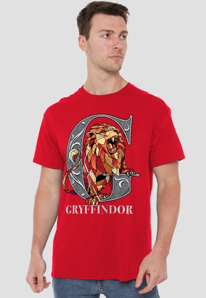 Cotton Soul, HARRY POTTER MOSAIC GRYFFINDOR WITH LION - T-Shirt print - red