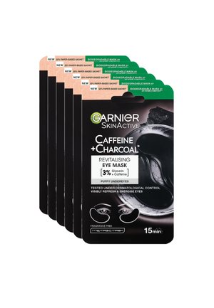 GARNIER MASCHERA IN TESSUTO OCCHI RIVITALIZZANTE CON CAFFEINA CHE RIDUCE LE BORSE SOTTO GLI OCCHI - 5 PACK - Cura degli occhi - trasparente