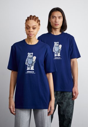 SKI BEAR TEE UNISEX - Print T-shirt - dark blue