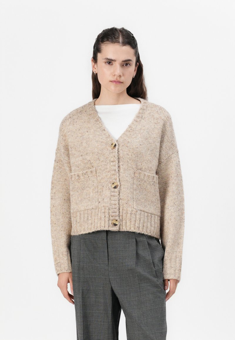 Vero Moda VMINGRID V-NECK  - Vesta na kopčanje - beige