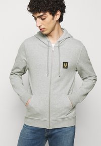 Belstaff FULL ZIP HOODIE - Camisola com fecho - grey melange