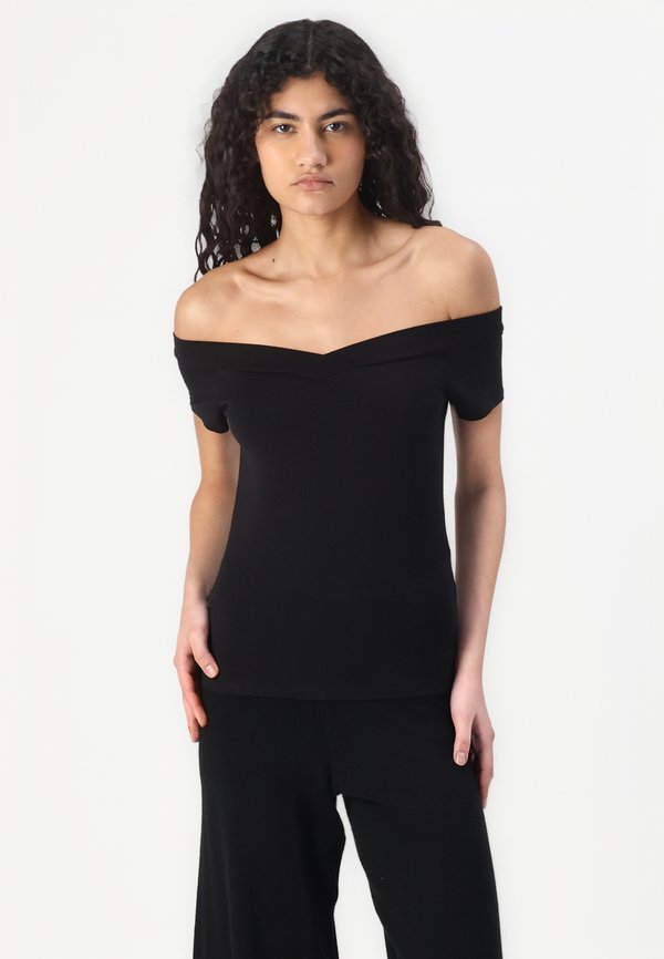 PCMALIVA OFF SHOULDER V NECK - Basic T-shirt4