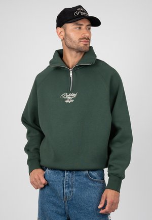 PROHIBITED, COLLEGE DAYS QUARTER ZIP UNISEX - Sweater - british racing green