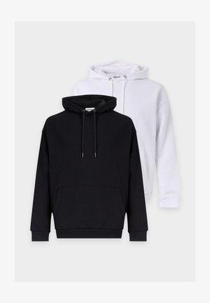 YOURTURN by Zalando, UNISEX 2 PACK - Суитшърт с качулка - white/black