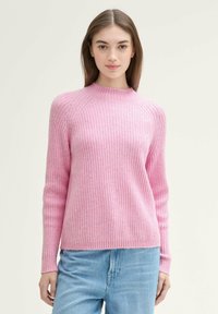TOM TAILOR DENIM MIT STEHKRAGEN - Džemper - soft pink melange