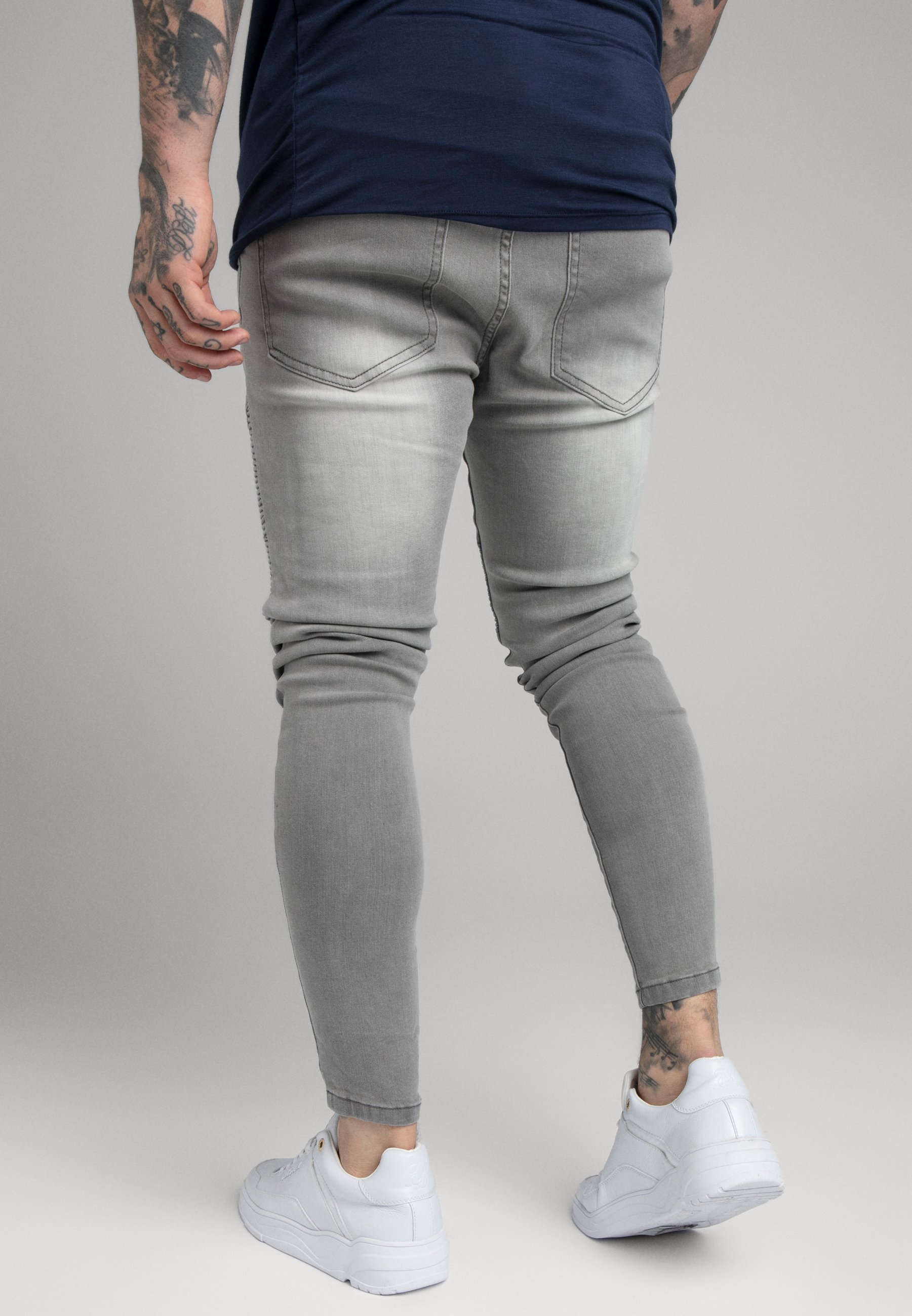 SIKSILK DISTRESSED BIKER - Jeans Skinny 