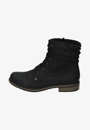 Schnürstiefelette - black