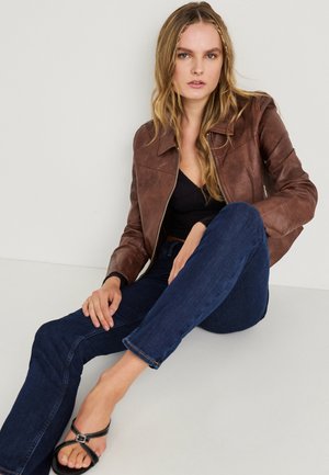 MARION - Egyenes szárú farmer - solid blue