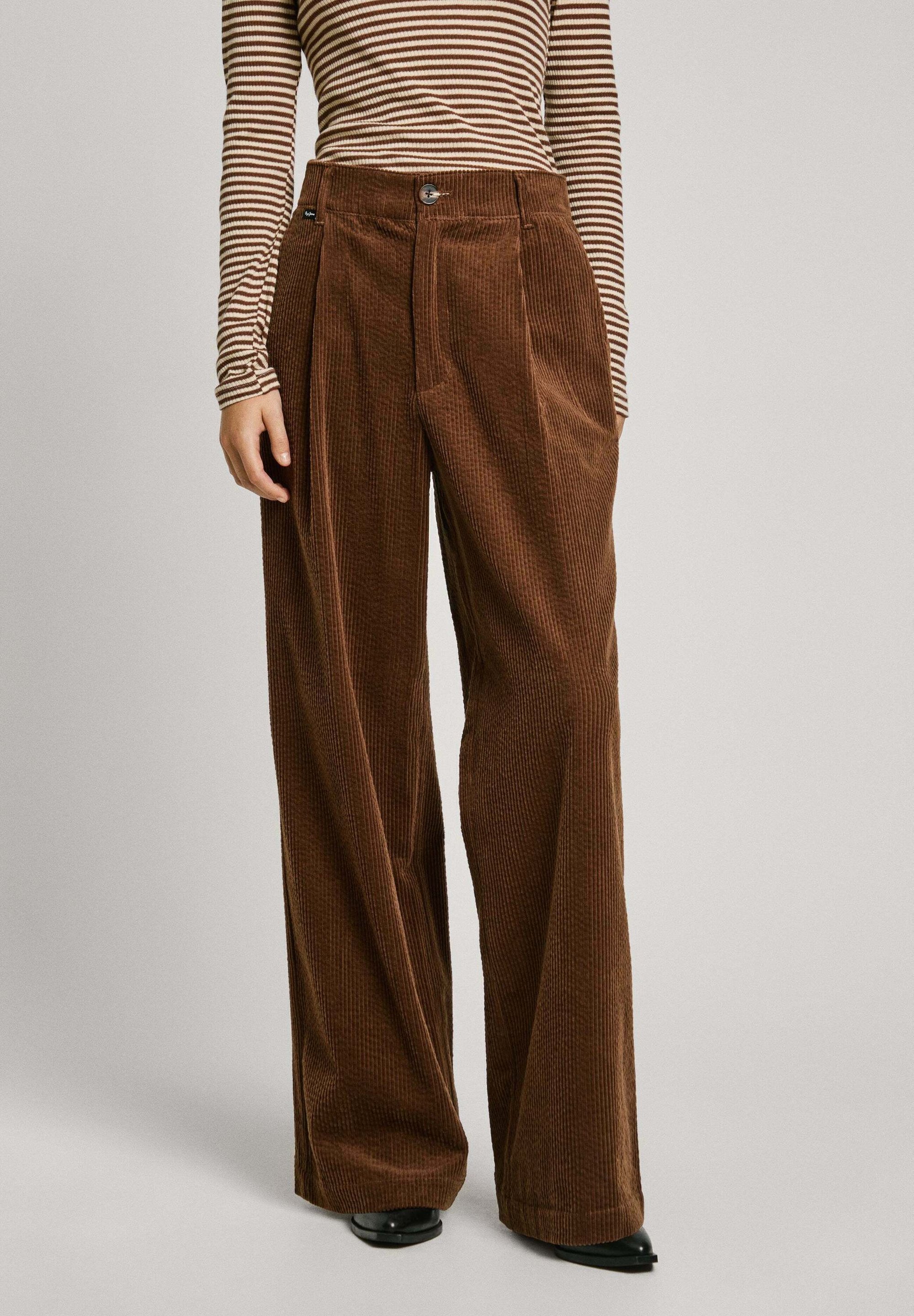 wide leg corduroy pantalon pana mujer pull and bear
