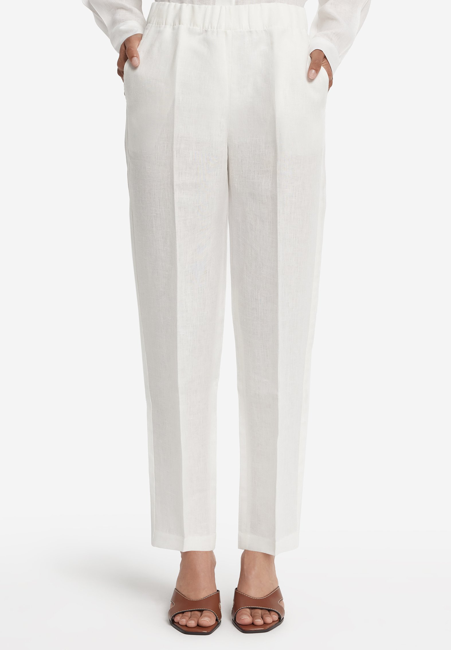 Falconeri CIGARETTE - Pantalon classique - White/blanc - ZALANDO.CH