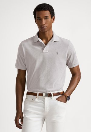 SLIM FIT MESH POLO SHIRT - Πόλο - soft grey