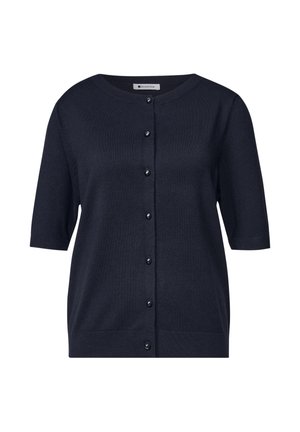 Street One, SHORT-SLEEVE CARDIGAN WITH CREW NECK AND BUTTONS - Cardigan - indigo night
