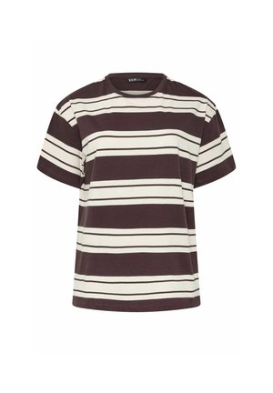 Yours Clothing, PLUS SIZE CASUAL TOPS - Print T-shirt - chocolate