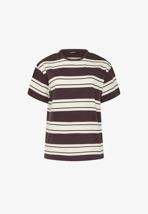 Yours Clothing, PLUS SIZE CASUAL TOPS - T-shirt imprimé - chocolate