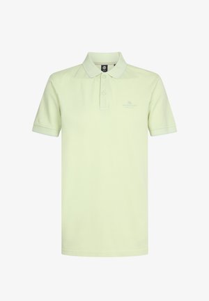 Lichtgroen polo-shirt van katoen, met een kraag, een knoopsluiting met twee knopen en korte mouwen. Inclusief subtiele logo-details.