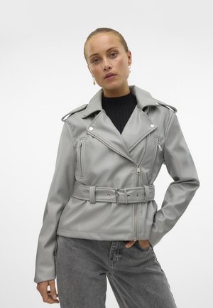 VMDEMIFIE SHORT COATED JACKET - Imitert skinnjakke - griffin