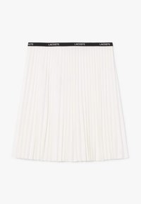 Plissé witte rok met een zwart Lacoste logo als tailleband. Gemaakt van een lichtgewicht stof, met een klassieke A-lijn silhouet en uniforme plooien.