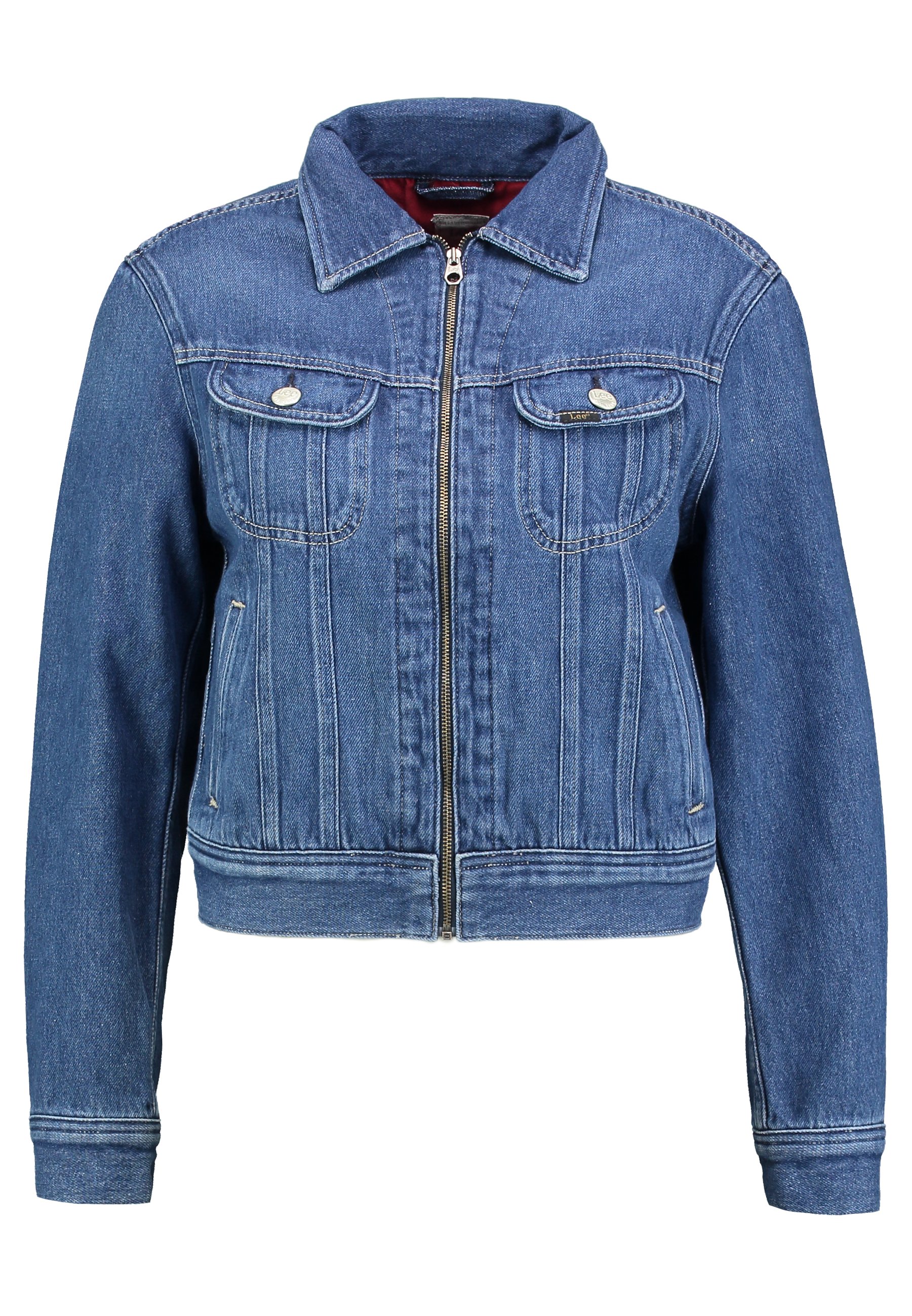 lee cropped denim jacket