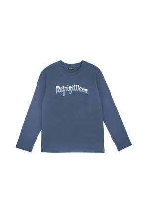 WITH LOGO - Long sleeved top - blu