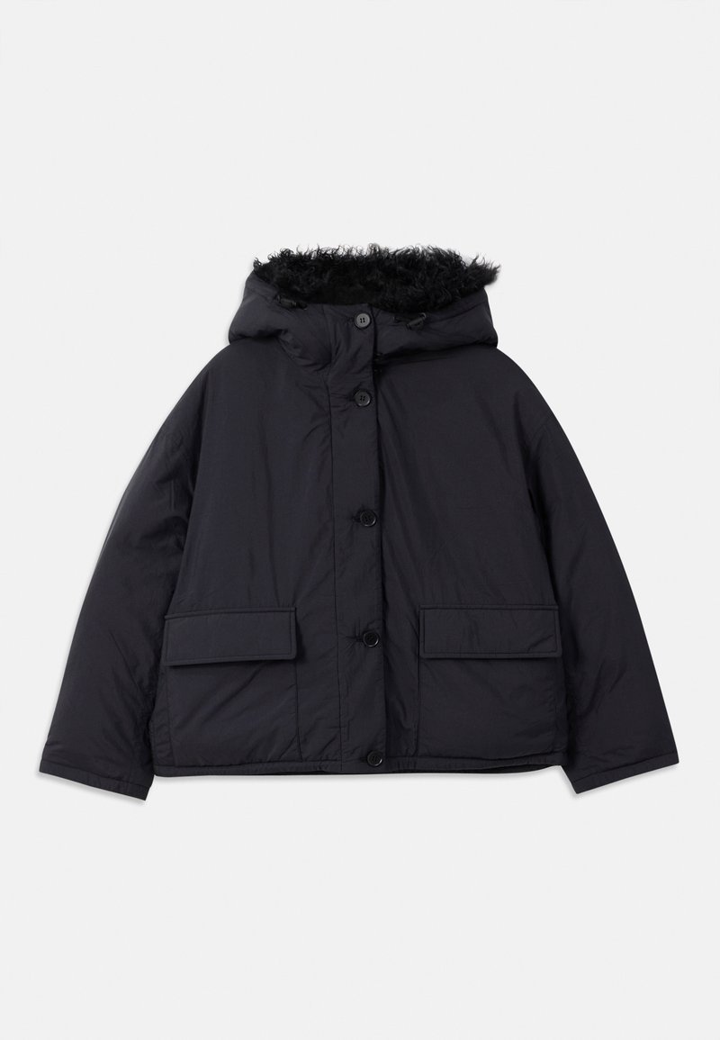 Yves Salomon Gewatteerde jas zwart