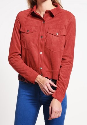 Imitatieleren jas - ochre