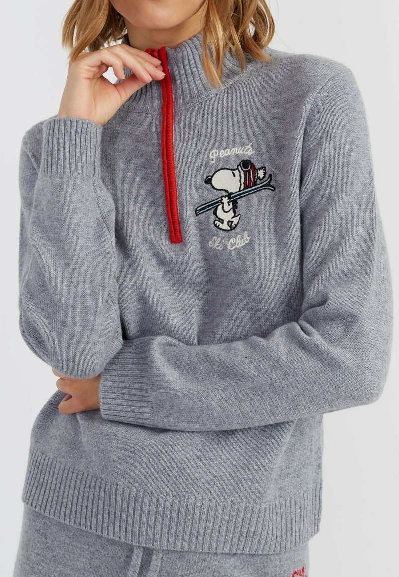 United Labels The Peanuts Snoopy pantoffels voor dames, huisschoenen, huisschoenen, winterlaarzen, laarsjes, gevoerd, grijs, Grijs, 41.5 EU