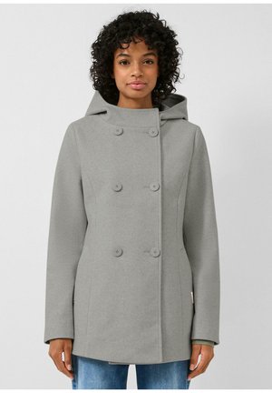 Klassischer Mantel - grau meliert